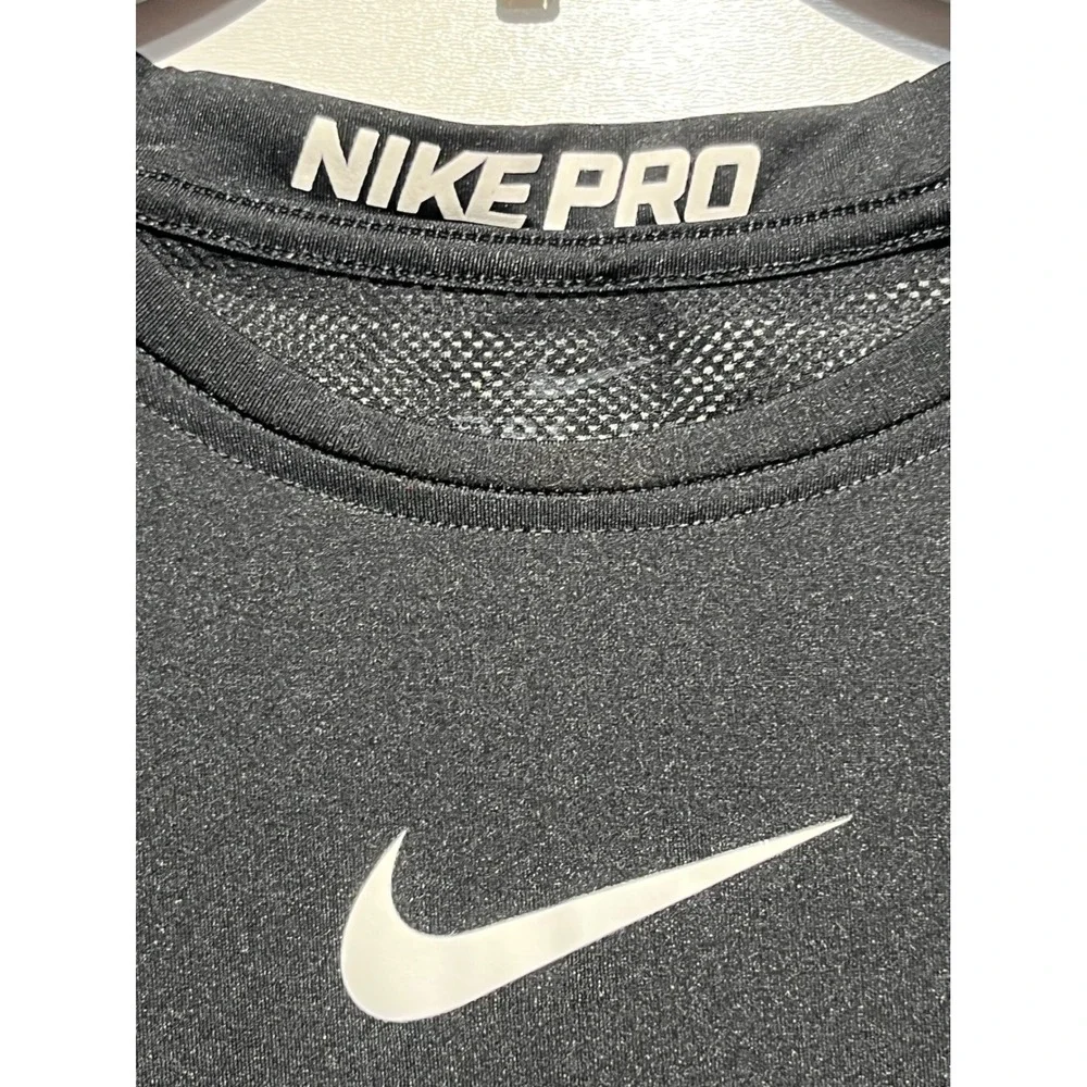 Nike Pro Dri-FIT Mens XL Black Long Sleeve Compression Training Shirt Base Layer